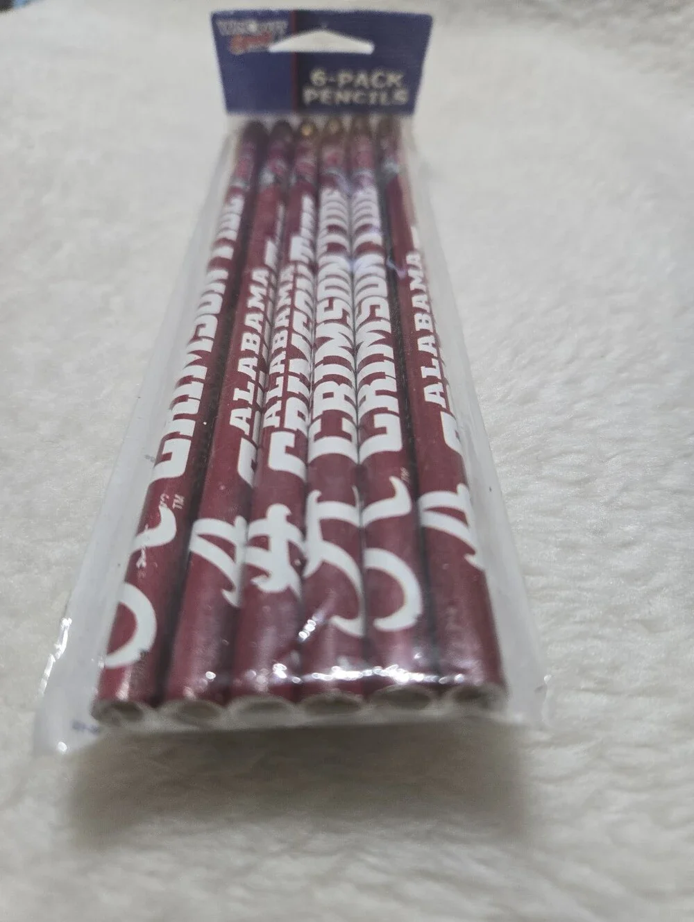 WinCraft Sports 6 Pack Alabama Crimson Tide Wooden Pencils NIB